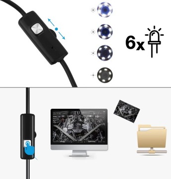 ЭНДОСКОПНАЯ инспекционная камера для HD PIPE ENGINE 3,9 мм USB-C ANDROID PC OTG