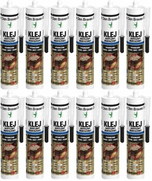 Den Braven Klej Akryl. Montażowy KARTON 12x300ml