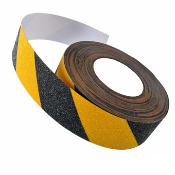 TAŚMA ANTYPOŚLIZGOWA SCHODOWA BHP ŻÓŁTO CZARNA MOCNA 50mm x 18m