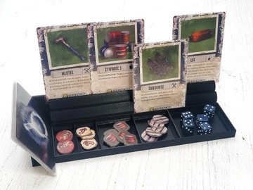 Подставка-органайзер 3-х рядная для карточек, жетонов и сброса - 1 шт.