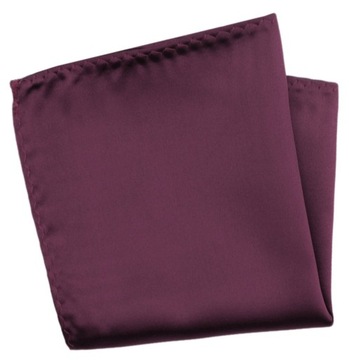 Męska Poszetka - Burgundowa, Jednokolorowa