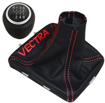 Opel Vectra C FL 2005-2008 Perforowana Gałka Zmiany Biegów Mieszek Haft 6B