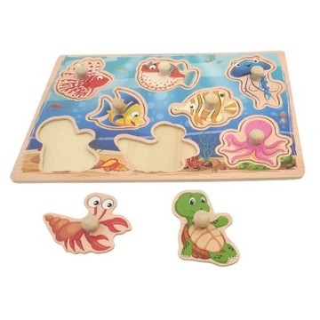 ДЕРЕВЯННЫЙ ПАЗЛ РЫБА С РУЧКАМИ