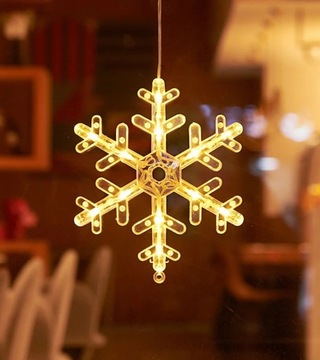 LED SNOWMAN - Светящееся оконное украшение на батарейках - постоянный свет 20см