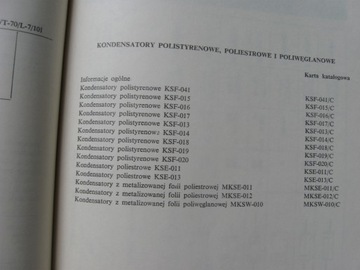 Каталог КОНДЕНСАТОРОВ UNITRA 1972 г.