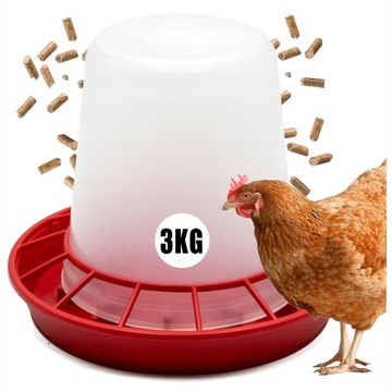 KARMNIK DOZOWNIK NA PASZA KARMA DLA KUR KACZEK GĘSI DROBIU 3KG