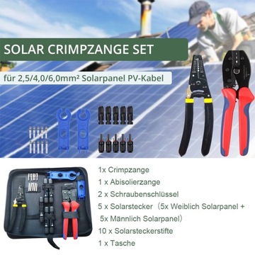 ЩИПЦЫ ДЛЯ ПУЛЕВЫХ СОЕДИНИТЕЛЕЙ 2,5–6 мм², с подключением фотоэлектрического кабеля