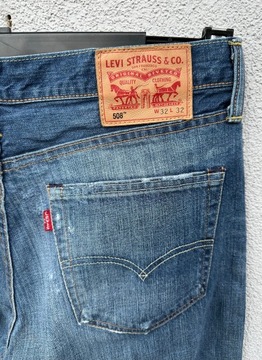 Levis 508 niebieskie spodnie jeansowe W32 L32 levi’s strauss