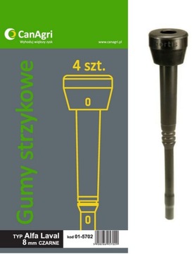 GUMA GUMY STRZYKOWE 8MM 4 SZTUKI TYP ALFA LAVAL