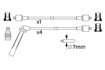 BOSCH 0 986 357 161 SADA PŘÍVODŮ ZAPALOVACÍ