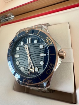 OMEGA SEAMASTER DIVER 300M STAL ZŁOTO 18K + PASEK