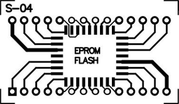 S-04 Плата адаптера FLASH EPROM 32 - Растр 1,27 мм