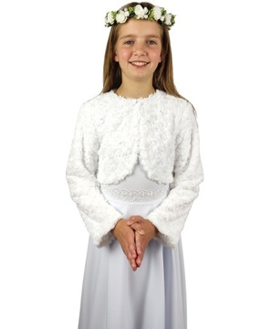 Болеро для причастия - мех для причастия - размер 140