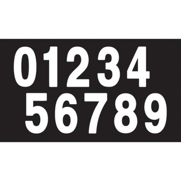 Naklejki z numerem 3 Factory Effex białe 18 cm