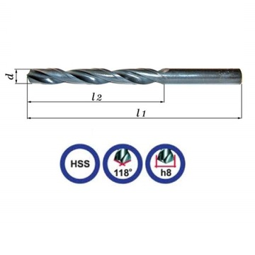 Wiertło do metalu 11,6mm HSS Wiertła Baildon