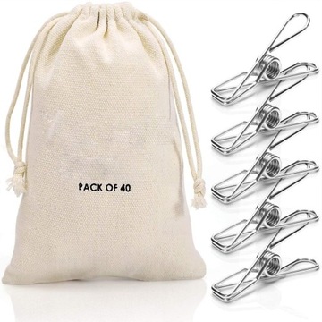 Wire Clothespins Chip Clips-40 Pack