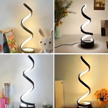 CREATIVE SPIRAL LED НОЧНАЯ НАСТОЛЬНАЯ ЛАМПА ДЛЯ СПАЛЬНИ, ГОСТИНОЙ, 3 РЕЖИМА