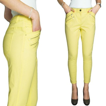 George Cytrynowe Damskie Jeansy Spodnie Zamki L 40
