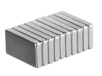 MAGNES NEODYMOWY SILNY PŁYTKOWY 10x5x1 10 SZTUK
