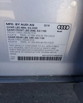 Audi Q3 II SUV 2.0 40 TFSI 190KM 2018 Audi Q3 Auta z USA - Zapytaj o wiecej ofert 2.0 Benzyna 190KM, zdjęcie 5