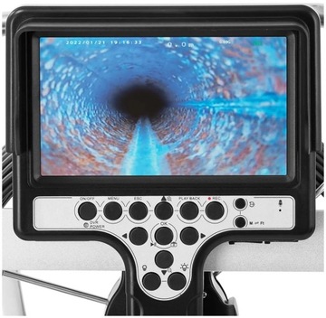 Камера для эндоскопической диагностики, 12 светодиодов, ЖК-дисплей, 7 дюймов, SD, 30 м