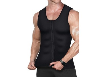 Koszulka NEOPREN fitness męska odchudzająca zamek L zapinana zamkiem