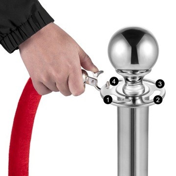 Железнодорожный барьер VEVOR VIP 4 стойки + 3 каната