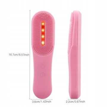LED Light Therapy Silicone Facial Cleansing Brush