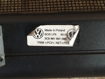 MŘÍŽKA KUFRU PASSAT B7 KOMBI 3C986169109S
