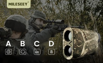 DALMIERZ LASEROWY LORNETKA GOLFOWA LUNETA MYŚLIWSKA POLOWANIA ETUI 7x ZOOM