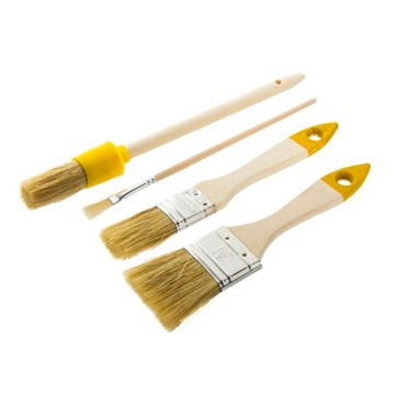 ZESTAW PĘDZLI MALARSKICH 4SZT UNIWERSALNE