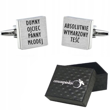 Spinki do mankietów DUMNY OJCIEC PANNY MŁODEJ ślub
