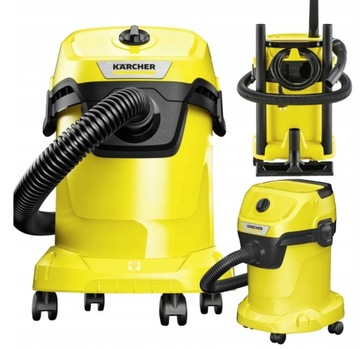 БЕЗРЕШЕННЫЙ ПЫЛЕСОС KARCHER WD 3 НОВАЯ МОДЕЛЬ 1400ВТ 17л ДЛЯ ГАРАЖА