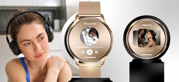 SMARTWATCH ZEGAREK DAMSKI POLSKIE MENU ROZMOWY POWIADOMIENIA SPORT ZLOTY