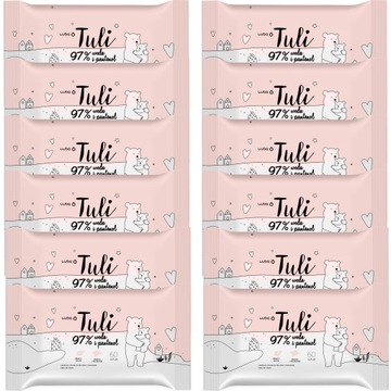 12x Chusteczki Wodne LUBA Tuli Woda i Pantenol