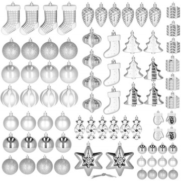 ЕЛОЧНЫЕ ШАРЫ 77 шт. УСТАНОВЛЕН, НЕ РАЗБИВАЕМЫЙ