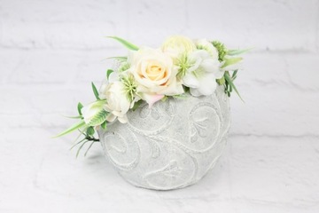 Цветочный венок для причастия КРЕМОВЫЙ ободок для волос