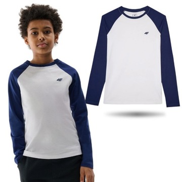 BLUZA CHŁOPIĘCA 4F LONGSLEEVE BLUZKA Z DŁUGIM RĘKAWEM SPORTOWA NA CO DZIEŃ