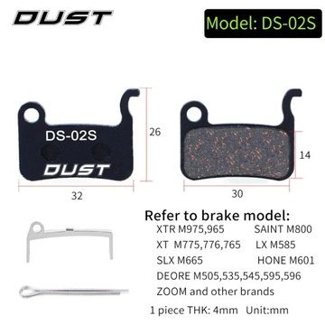 Bicycle Disc Brake Pad Bike Hydraulic Disc Brake Pads Semi-Metallic