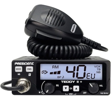12/24 В CB РАДИО PRESIDENT TEDDY II + ASC 7 цветов AM/FM