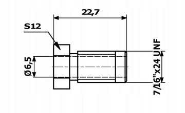 КОНЕЦ ТОРМОЗНОГО ШЛАНГА 7/16x24 UNF [K.26]