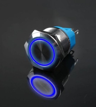 Przycisk przełącznik 16mm podświetlany LED 230V bi