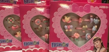 НАБОР ИЗ 9 ДЕТСКИХ КОЛЬЦ-СЕРДЦЕВ