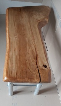 Blat na stolik ławę dębowy 111-125cm lite drewno