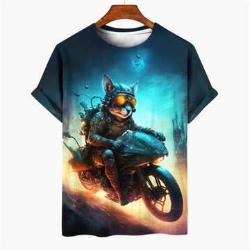 cat funny Pattern T-shirt 3d Printed T Shirt Men W