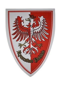 DREWNIANA TARCZA RYCERZA POLSKA RYCERSKA KOSTIUM PRZEBRANIE
