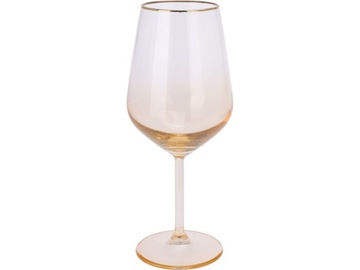 DUŻY Kieliszek do WINA 490 ml - Bursztynowy Złoty