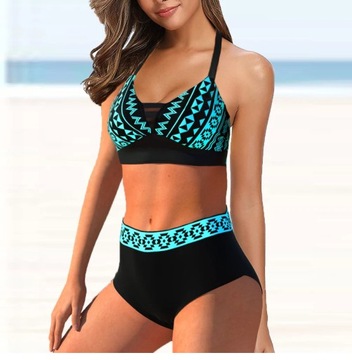 ДВУХЧАСТНЫЙ КУПАЛЬНИК БИКИНИ ДЛЯ ПОХУДЕНИЯ, ТРУСИКИ С ВЫСОКОЙ ПОСАДКОЙ / XXL