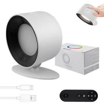 KINKIET WEWNĘTRZNA BEZPRZEWODOWA MAGNETYCZNA LAMPA ŚCIENNA LED RGB 2500mAh