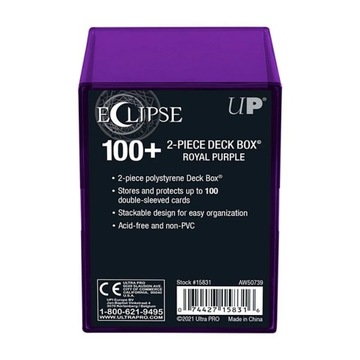 Pudełko Ultra Pro - Eclipse 2-Piece Deck Box: Royal Purple